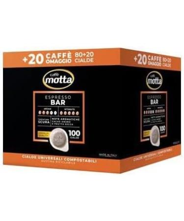  Italian Gourmet E.R. Caff Motta Espresso Bar Cialde Pack of 80 + 20 Universal Compostable Coffee Pods + Italian Gourmet Polpa di Pomodoro 400g - Buy Online on GoSupps.com