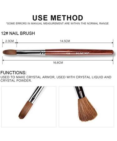 Alexnailart 4pcs Kolinsky Sable Acrylic Nail Brush Set - Red Wooden Handle, Manicure Design Pen for Acrylic Powder - Premium Quality - Buy Online on GoSupps.com