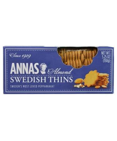 Anna's Swedish Thins Almond 5.25 oz - Pack of 3 | Authentic Scandinavian Cookies - Buy Online on GoSupps.com