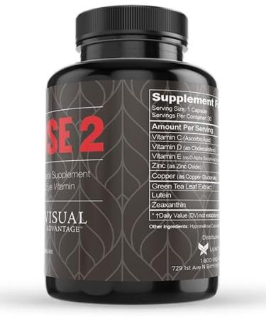 Visual Advantage Glucose II Eye Supplement - 1 Month Supply - AREDS 2 Formula with Vitamin D C E - Lutein & Zeaxanthin - Antioxidant Blend for Adults 50+ - Buy Online on GoSupps.com