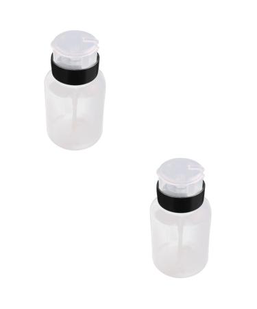 minkissy 2Pcs 220 Pump Bottles For Liquids Nail Glur Nail Polish Remover Pressure Pump Dispenser Bottles With Pump Dispenser Nail Polish Remover Pumps Mediumx2pcs Blackx2pcs