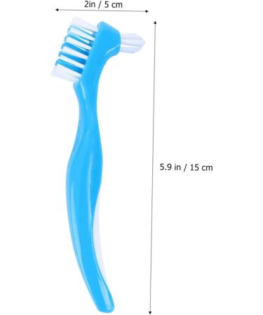 Tovinanna 3-in-1 Denture Cleaning Brush | Double-Sided Soft Toothbrush for Prosthesis & False Teeth Care - International Shipping Available - Buy Online on GoSupps.com