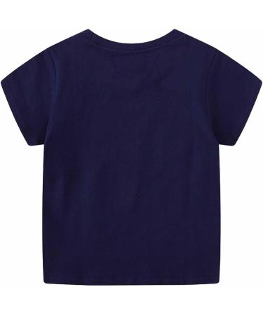 Glow in the Dark Dinosaur Tshirt for Boys & Girls, Short Sleeve Luminous Tee, Seabed & Space Print, Jurassic Theme, Navy, 7 Years - Buy Online on GoSupps.com
