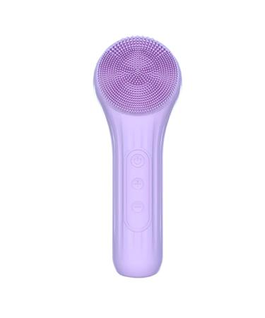 RIYAN Electric Brush Heated Waterproof Pore Cleaner Silicone Belt Magnet Charger Cleansing Device Purple Easy to Use