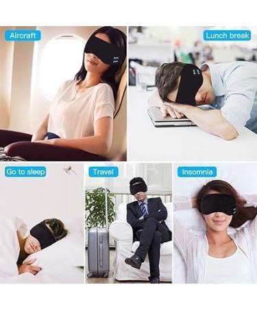 Bluetooth Sleep Headphones Wireless Bluetooth Eye Mask for Sleeping 5.3 Headphones Music Mask for Sports Sleeping Air Travel and Relaxation 19"-25" (Black) Black/White - Buy Online on GoSupps.com