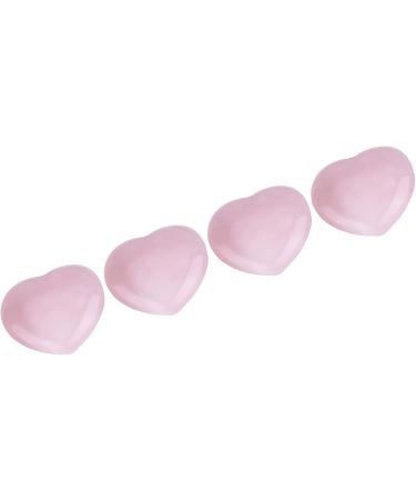 Lot de 4 pierres de gu rison en quartz rose sculpt en forme de c ur - Pierre de gu rison semi-pr cieuse - Buy Online on GoSupps.com