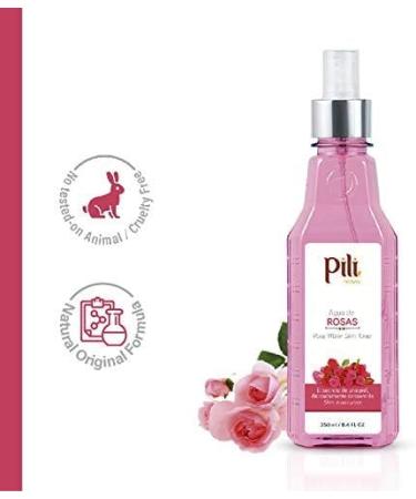 PILI Rose Water Facial Toner for Sensitive Skin - Refreshing & Moisturizing Natural Rose Extract Glycerin - 8.4 oz - International Shipping Available - Buy Online on GoSupps.com