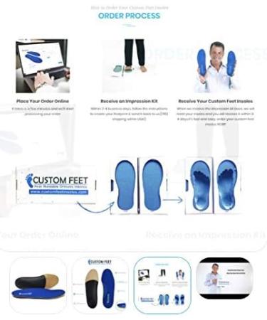 Custom FEET Personalized Orthotics Insoles for Men Women Kids - Dynamic Blue Arch Support - Buy Online on GoSupps.com