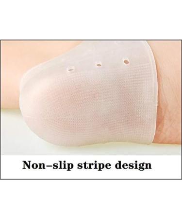 Silicone Heel Cushions 2 Pairs of Gel Sleeves & Cups for Plantar Fasciitis Relief | Comfortable Heel Socks for Men & Women - Buy Online on GoSupps.com