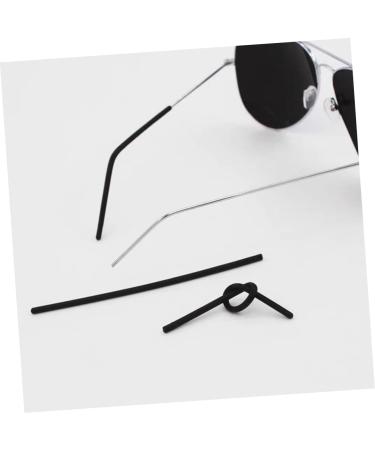 Coheali Black Pebble Gel Glasses Leg Covers - 12 Pairs Silicone Accessories for Secure Hold | 7x0.45cm Glasses Strap Holder - Buy Online on GoSupps.com