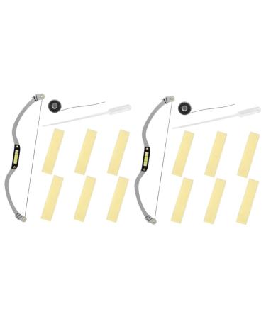 2 sets Eyebrow Kit Professional of Level Shaper Shaping Bow-shaped Measuring Tool Bow Corrector 22.5x4.3cmx2pcs Silverx2pcs