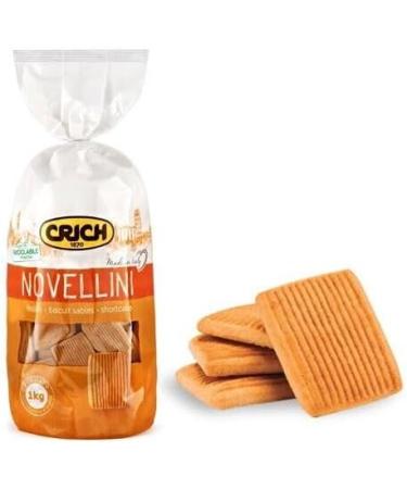 Crich Biscuits Novellini Pack of 8 shortbread biscuits 1 kg bag + 1 can of peach iced tea for yoga 330 ml - Buy Online on GoSupps.com