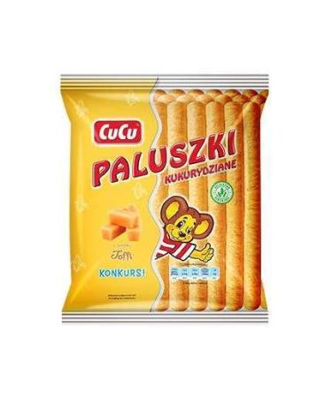 Corn sticks with toffee flavour ''Paluszki Kukurydziane Toffe'' 80g CuCu