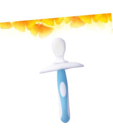 Hapinary Baby Toothbrush - Soft Silicone Training Toothbrush for Toddlers | Children's Oral Care | Milk Teeth Hand Toothbrush | 1 Pack Blue - Buy Online on GoSupps.com