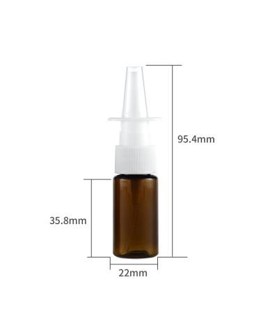 Ericotry 6 x 10 ml Refillable Amber Glass Bottles - Fine Mist Nasal Spray for Perfume Essential Oils & Colloidal Silver - Buy Online on GoSupps.com