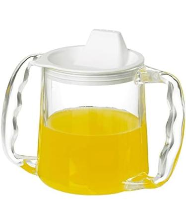 Homecraft Caring Mug - Two Handle Easy Grip Portable Travel Mug 300ml - Spill Resistant with Large Spout Opening for Children, Elderly, and Disabled Users - Non-Retail Packaging - Buy Online on GoSupps.com