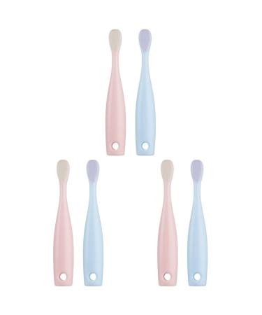 Minkissy toothbrush all -round toothbrush for children tongue adorable toothbrushes bathroom toothbrush children's toothbrushes soft fur 6 pieces