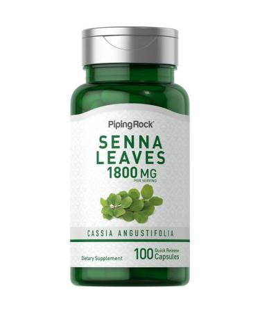 Senna Leaves 450 mg | 100 Quick Release Capsules | Non-GMO Gluten Free | by Piping Rock