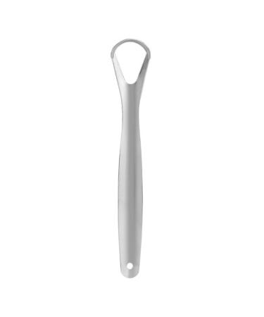 Tongue Scraper 100% Useful Surgical Stainless Steel Tongue Cleaner for Both Adults and Kids Professional Reduce Bad Breath Metal Tongue Scrapers Silver