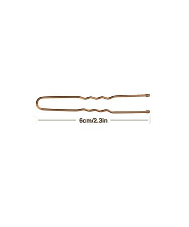 50 U-Shaped Hairpins for Women & Girls - 6cm Bobby Pins in Storage Box - Perfect for Hairdressing Salons & Everyday Use (Brown) - Buy Online on GoSupps.com