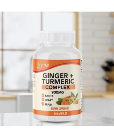 Arymar Ginger Turmeric Supplement 60 Capsules Herbal Dietary Supplement - Buy Online on GoSupps.com