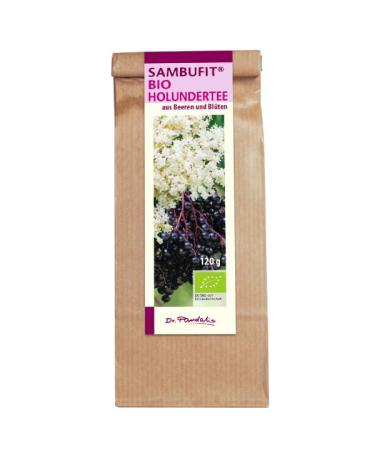 Dr.Pandalis - Sambufit - 120g elderflower tea made of elderberries (75%) & elderflower (25%) - Eldered tea loose - 100%pure and natural for healthy elderberry