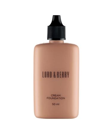 Lord and Berry Cream Foundation Fluid - Non-Greasy Foundation Makeup - Face Makeup with Hyaluronic Acid - Easy to Blend - 8627 Cinnamon - 50 ml