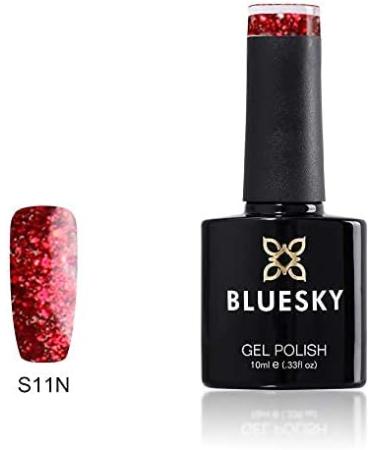Bluesky S11N Mrs Claus Red Glitter Galore Nail Gel Polish UV LED Soak Off 10ml - Buy Online on GoSupps.com