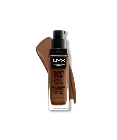 NYX Professional Makeup Can't Stop Won't Stop Full Coverage Foundation Long Lasting Waterproof Vegan Formula Matte Finish Shade: Mocha 19 Mocha - Buy Online on GoSupps.com