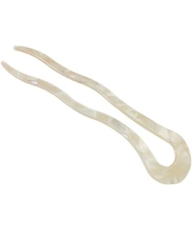 French Twist Hair Stick Clip Vintage Celluloid Acetate Large Wavy U-Shaped Hairpin Tortoise for Shell Updo Chignon Pin Bun Holder Barrette Styling Accessories 5 - Buy Online on GoSupps.com
