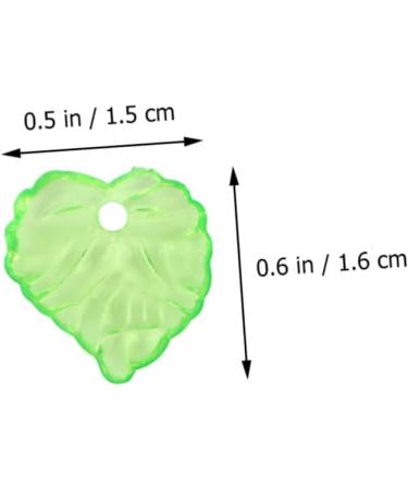 COHEALI 1 Set Clear Earrings Pendants for Necklaces Green Diy Jewelry Accessories Leaf Scattered Beads - Buy Online on GoSupps.com