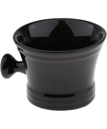 Black Ceramics Men Shaving Mug Bowl | Premium Barber Beard Shaving Brush Soap Cup - Buy Online on GoSupps.com