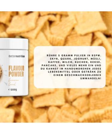 Premium Vegan Flavor Powder | Calorie-Reduced Cinnamon Cereal Aroma | Zero Calorie 200g | Better Nutrition - Buy Online on GoSupps.com