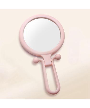 Bzwyonst 10X Handheld Magnifier Double Sided Folding Makeup Mirror Portable Handheld Mirror with Adjustable Handle(Pink) - Buy Online on GoSupps.com