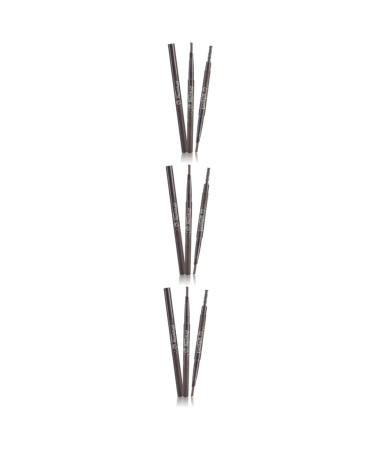 DOITOOL 3pcs 2 1 Brow Pencil Eyebrow Spoolie Brush Scissor Bumper Eyebrow Brush Filler Double Head To Rotate 1 count (Pack of 1) As Shownx3pcs