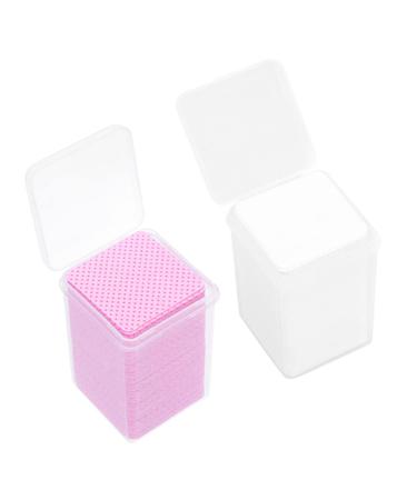 Uonlytech 2 boxes Cleaning cotton pads eyelash glue remove pads non-fleece wiper extension adhesive clothes eyelash adhes