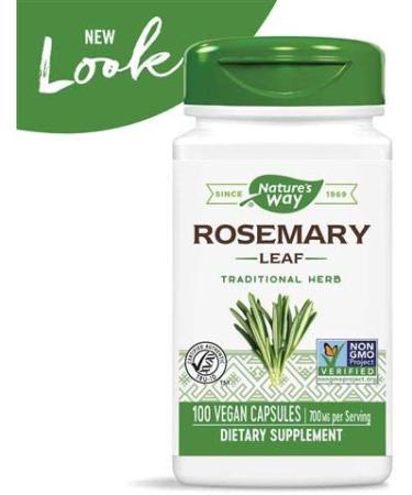 Nature's Way Rosemary Leaf 700 mg - 100 Vegan Capsules for Natural Wellness - Buy Online on GoSupps.com