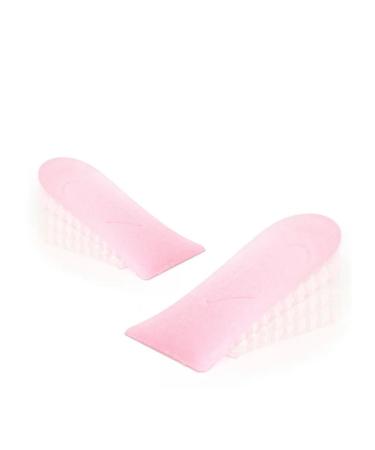 1Pair Invisible Height Increase Insoles for Women Men Half Insole 3 Layer Air Up Lifts Elevator Shoes Pad Heel Lifting Inserts(Pink 2cm)