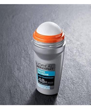 L'Or al Paris Men Expert Fresh Extreme Anti-Perspirant 48h Dry Non-Stop Roll-On 50ml - Buy Online on GoSupps.com