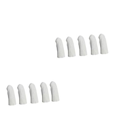 FRCOLOR 10 Pcs Finger Guard Prevent Injury Finger Sleeve Heat Insulation Finger Sleeve Finger Protector Whitex2pcs 6X2X2cmx2pcs