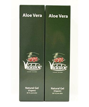 Vidaloe Natural Gel (organic) 98% 250ml cold pressed from Fuerteventura x 2 250 ml (pack of 2) - Buy Online on GoSupps.com