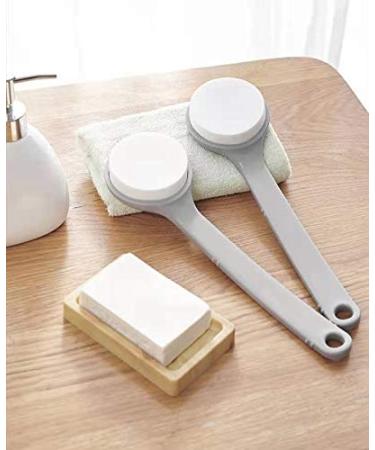 Bath Sponge Brush(1 Pack) - Zerdie Long Handle Bath Sponge Brush  Body Brush  Lotion Applicator  Back Scrubber  Extended Reacher Cleaning Aid