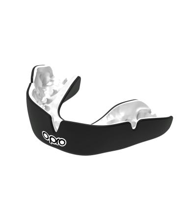 OPRO Instant Custom-Fit Mouth Guard, Dentist Mouthguard Featuring Revolutionary Fitting Technology for Ultimate Comfort, Protection and Fit, Gum Shield for Rugby, Boxing, Hockey, MMA Adult (Age 10+) Black