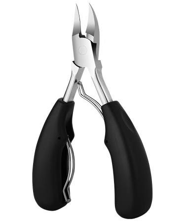DAZISEN Precision Toenail Clippers - Professional Nail Clippers for Thick for Ingrown Toenails Stainless Steel Clippers Toenail Cutters Toenail Scissors for Elderly/Women/Men(Black) - Buy Online on GoSupps.com