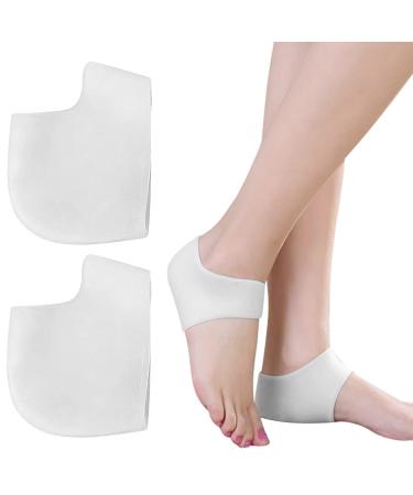2 pairs of silicone gel socks heel socks heel sauce for cracked foot skin care reduce pressure on heel and relieve heel pain 4 pieces