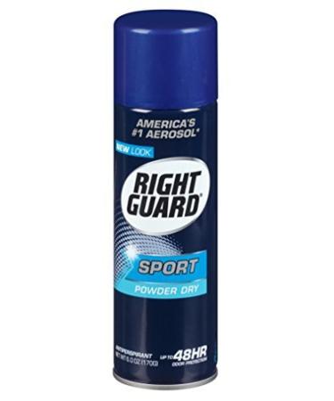 Right Guard Aerosol Sport Powder Dry Antiperspirant 6 oz (Pack of 6)
