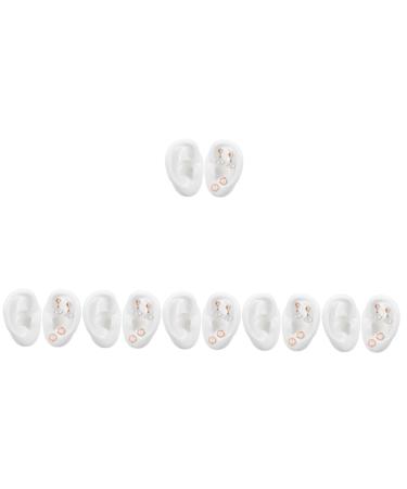 6 Pairs Artificial Ears Simulation Ear Model Ear Model for Studs Wearing Artificial Display Ear Model Fake Ear Models Simulation Ear Mold Silicone Ear Model Artificial Ear Model