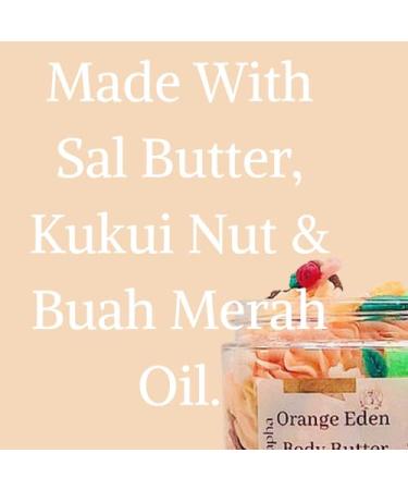 Orange Eden Body Butter - Rich Hydyating Nourishment with Sal Shea Mango Butter - Restores Shine Sealing Moisture with Meadowfoam Seed Kukui Nut and Pumpkin Seed Oil - Long Lasting Soft Skin 7 oz - Buy Online on GoSupps.com