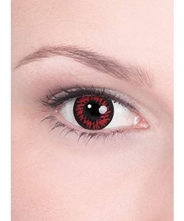 Contact lenses annual lenses Blood wolf - motif lenses with prescription (1 piece) - dioptria: -3.0 - ideal for Halloween Carnival & Motto party Blood -wolf -3.0 diopters