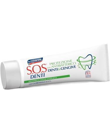 S.O.S Denti Dr Ciccarelli Toothpaste with Chlorhexidine - Gum Protection & Plaque Reduction | 100% Made in Italy - 75ml Tube - Buy Online on GoSupps.com